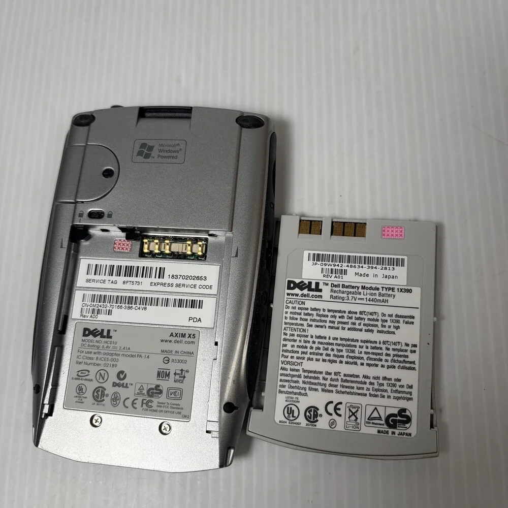 Vintage AS IS Untested Dell Axim X5 HCD15 Pocket PC PDA Windows Mobile 2003